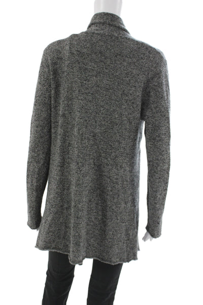 Cashmere Box Womens Cardigan 100% Cashmere Gray V-Neck Long Sleeve Size L