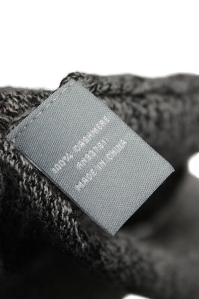 Cashmere Box Womens Cardigan 100% Cashmere Gray V-Neck Long Sleeve Size L