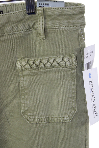 KUT from the Kloth Women Cropped Green High Rise Pants Size 4
