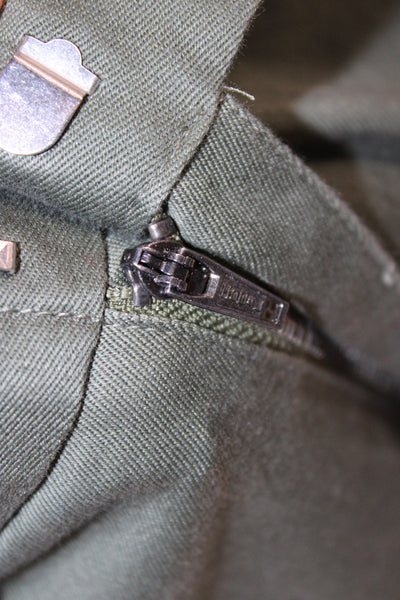 J Crew Mens Chino Pants Green 99% Cotton Button Size 34