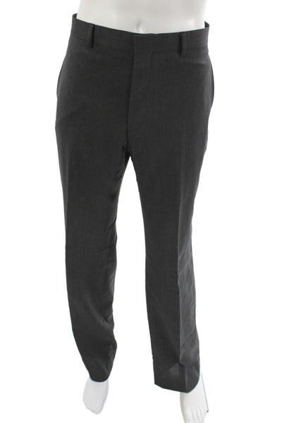 Banana Republic Mens Dress Pants Gray 100% Wool Classic 32 Inseam Size 34