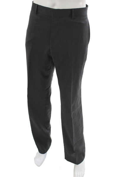 Banana Republic Mens Dress Pants Gray 100% Wool Classic 32 Inseam Size 34