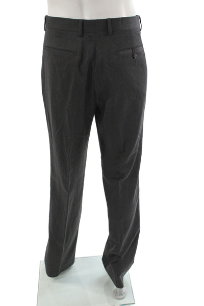 Banana Republic Mens Dress Pants Gray 100% Wool Classic 32 Inseam Size 34