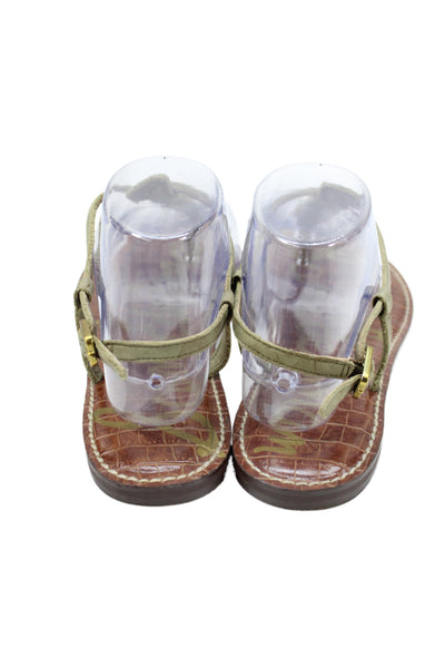Sam Edelman Womens Camouflage Print Gigi Thong Sandals Green Size 8.5 Medium