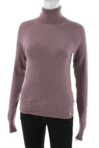Oilily Womens Pullover Sweater Turtleneck Purple Long Sleeve Size M