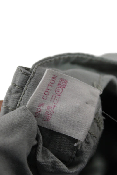 Oilily Women Cotton Gray Cargo Capri Pants Size 40