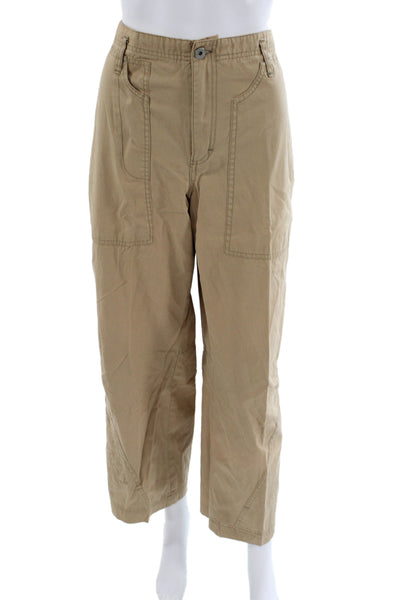 Oilily Women Beige Chino Pants Button Closure 28in Inseam Size 40