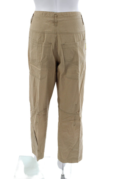 Oilily Women Beige Chino Pants Button Closure 28in Inseam Size 40