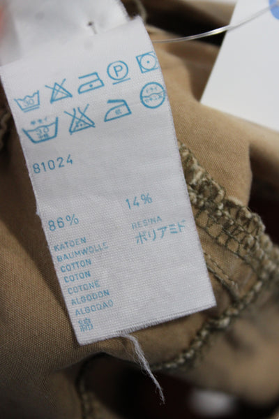 Oilily Women Beige Chino Pants Button Closure 28in Inseam Size 40
