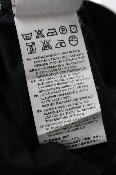 Oilily Womens Pleated Skirt Black Knee Length 100% Cotton Zip Size 42