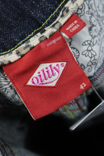 Oilily Womens High Rise Bootcut Jeans Blue Cotton Size 42