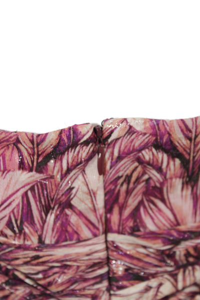 Badgley Mischka Women Maxi Halter Floral Silk Dress Multicolor Size 26