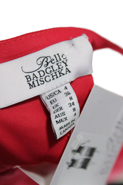 Belle Badgley Mischka Women Maxi Ombre Dress Pink Sleeveless Scoop Neck Size 4