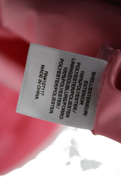 Badgley Mischka Women Maxi Halter Sleeveless Pink Zip Solid Dress Size 10