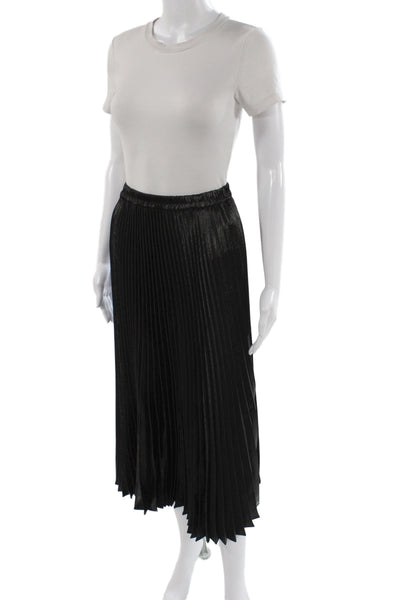 Caballero Collection Womens Pleated Black Knee Length Polyester Skirt Size XS