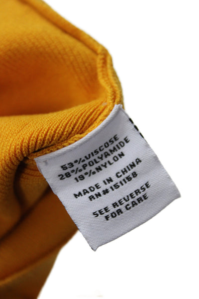 525 Womens Yellow Basic Tank Square Neck Viscose Size XS