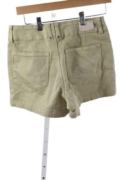Paige Women Cargo Shorts Beige Button Closure Cotton Size 26
