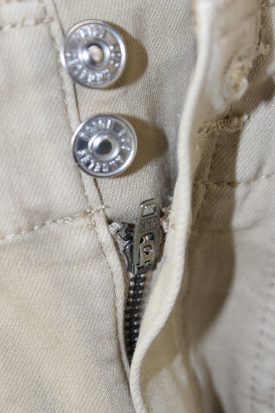 Paige Women Cargo Shorts Beige Button Closure Cotton Size 26