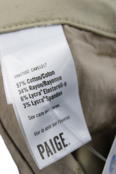 Paige Women Cargo Shorts Beige Button Closure Cotton Size 26