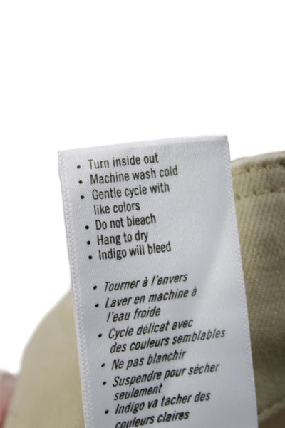 Paige Women Cargo Shorts Beige Button Closure Cotton Size 26