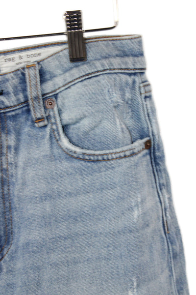 Rag & Bone Womens Straight Blue Jeans Cotton Size 26