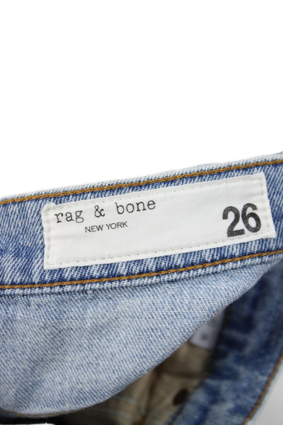 Rag & Bone Womens Straight Blue Jeans Cotton Size 26