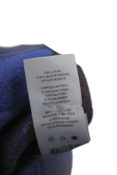 Rails Womens Basic Plaid Wool Blend Jacket Blue Long Sleeve Size XS