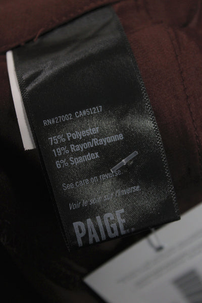 Paige Black Label Womens Dress Pants Brown 75% Polyester Size 2