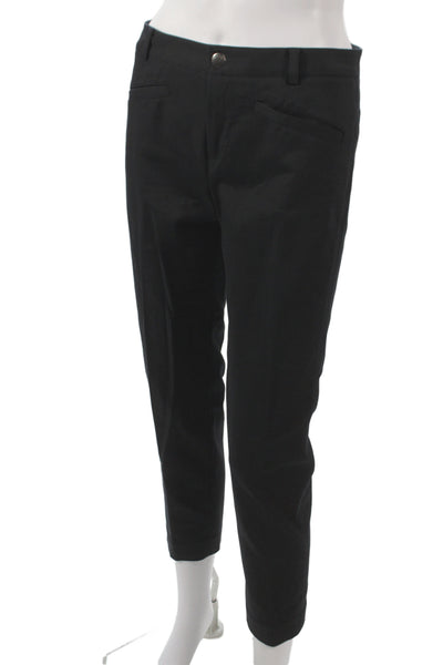 Club Monaco Women Ankle Pants Black 65% Cotton Button Inseam 26 Size 2
