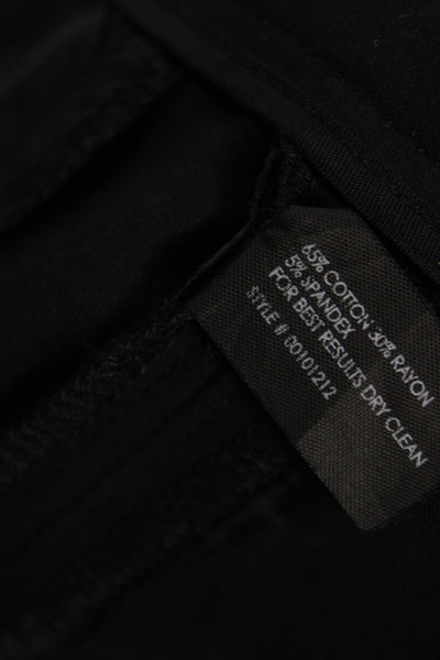Club Monaco Women Ankle Pants Black 65% Cotton Button Inseam 26 Size 2