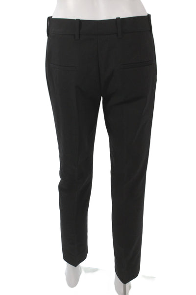 Zara Womens Dress Pants Black Classic Solid Hook & Eye Size S