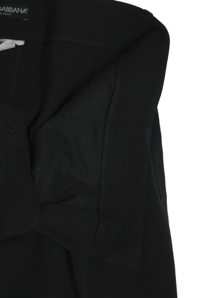 Dolce & Gabbana Womens Black Dress Pants Button Classic Size 38
