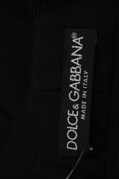 Dolce & Gabbana Womens Black Dress Pants Button Classic Size 38