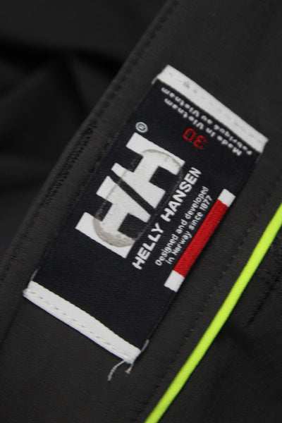 Helly Hansen Mens Cargo Pants Gray Polyamide Button Fly Outdoor Size 30