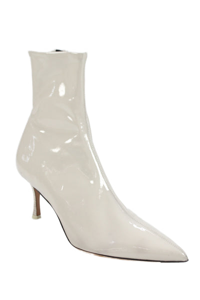 Rag & Bone Womens Patent Leather Stiletto Heels Sock Boots Beige Size EUR 41