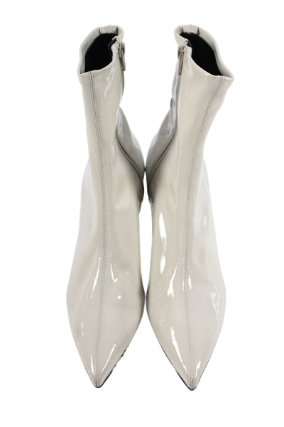 Rag & Bone Womens Patent Leather Stiletto Heels Sock Boots Beige Size EUR 41