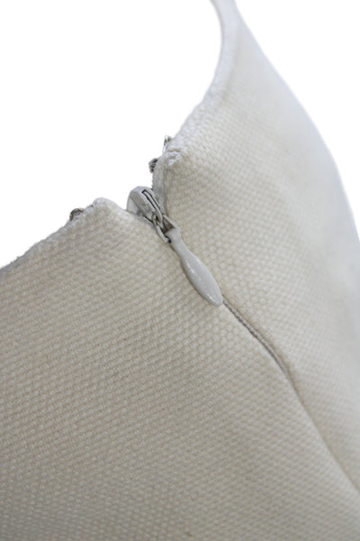 Lanvin Womens Ivory Cotton Dress Pants Zip Inseam 33 Size 44
