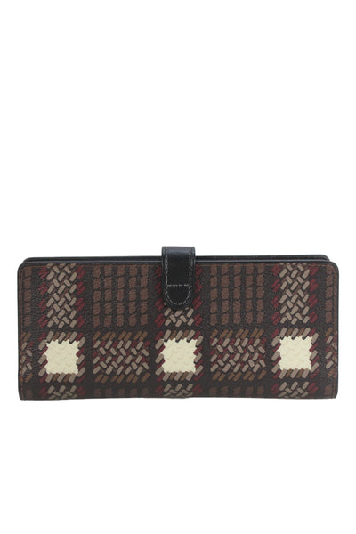 Coach Womens Canvas Abstract Print Wallet Multi Colored
