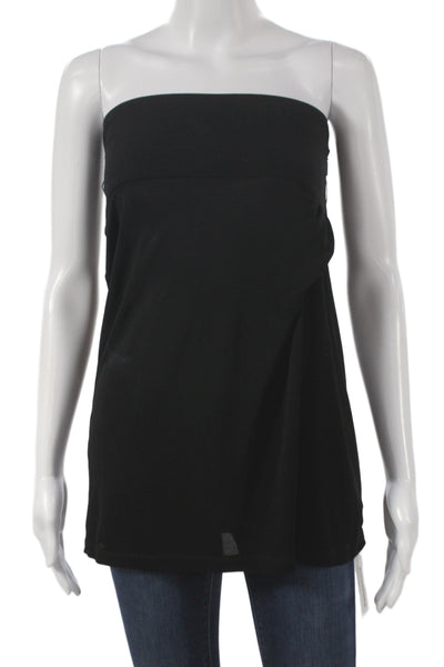 Roberto Cavalli Women Jersey Blouse Off Shoulder Black Sleeveless Zip Size 44
