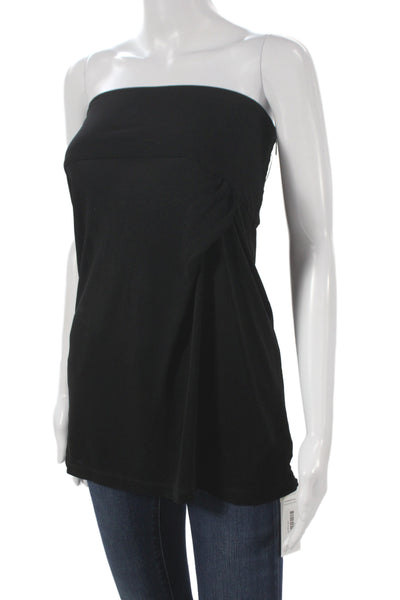Roberto Cavalli Women Jersey Blouse Off Shoulder Black Sleeveless Zip Size 44