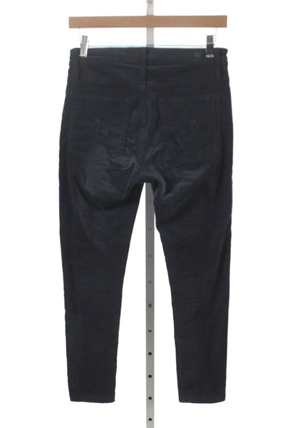 AG Adriano Goldschmied Womens Skinny Jeans Black Cotton Size 26