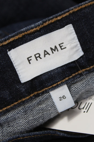 Frame Womens Cropped Blue High Rise Jeans Size 26