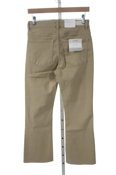 DL1961 Womens Cropped Beige High Rise Cotton Jeans Size 27