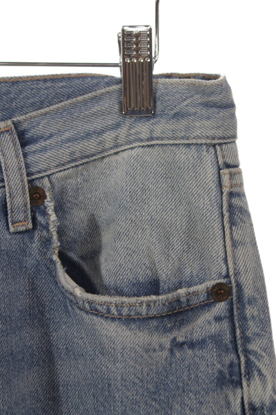 Zara Womens Straight High Rise Jeans Blue Cotton Button Size 6