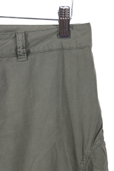 John Elliott Mens Cargo Pants Green 100% Cotton Button 26 Inseam Size S