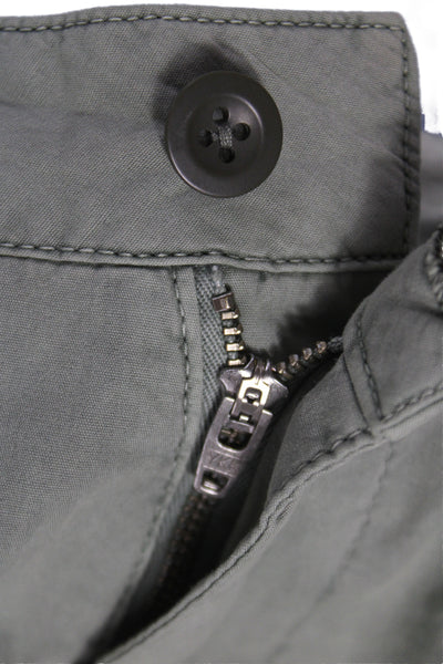 John Elliott Mens Cargo Pants Green 100% Cotton Button 26 Inseam Size S