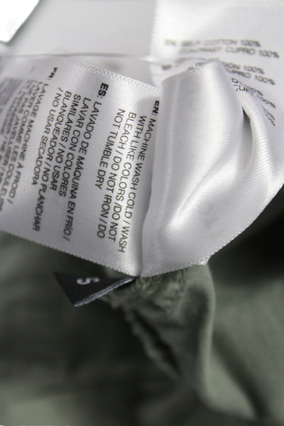 John Elliott Mens Cargo Pants Green 100% Cotton Button 26 Inseam Size S