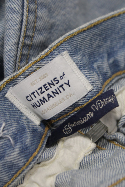 Citizens of Humanity Women Paperbag High Rise Blue Cotton Jeans Size 23