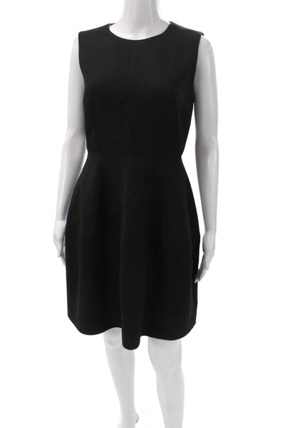 Dolce & Gabbana Womens Fit & Flare Dress Black Polka Dot Sleeveless Size 44