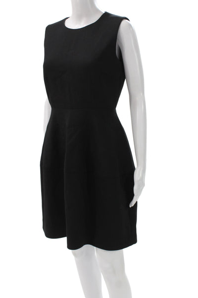Dolce & Gabbana Womens Fit & Flare Dress Black Polka Dot Sleeveless Size 44